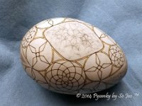 WIP Ukrainian Easter Egg Batik Art Pysanky By So Jeo : pysanky pysanka ukrainian easter egg batik art sojeo flowers circles medallions rose pussy willows vines leaves